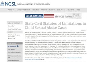 statutes of limitations for child sex abuse