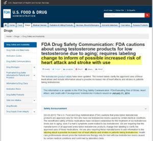 FDA-Testosterone warning