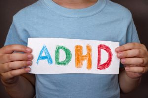 ADHD written on paper