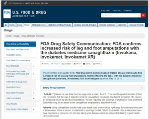 Invokana FDA Box Warning