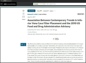 JAMA IVC Filter Study