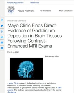Gadolinium Toxicity brain fog