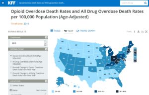 states opioid overdose related deaths