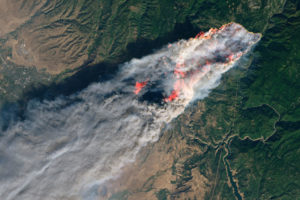 NASA Space Shuttle picture of the Camp Fire in Paradise California.